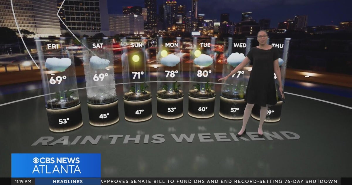 Much-needed rain returns to Georgia: Weekend weather update - CBS Atlanta