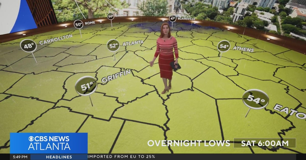 Rainy weather keeping Georgia feeling damp this weekend - CBS Atlanta