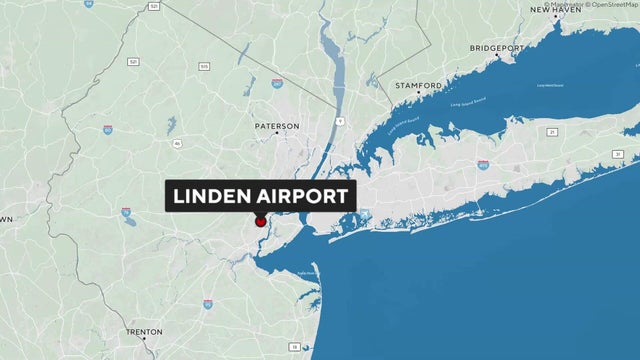 Map showing Linden Airport in New Jersey 