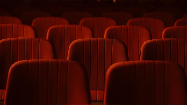Empty theater red seats 