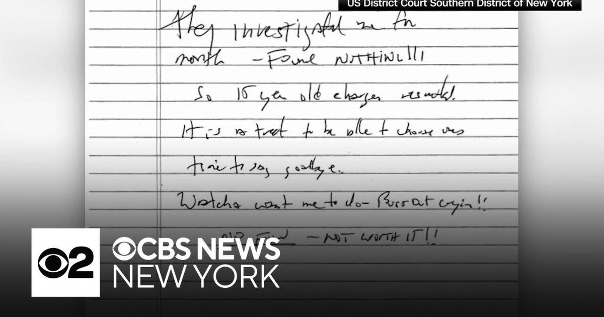 Purported Jeffrey Epstein suicide note released - CBS New York