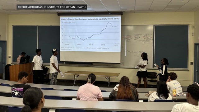 Teens in a classroom 