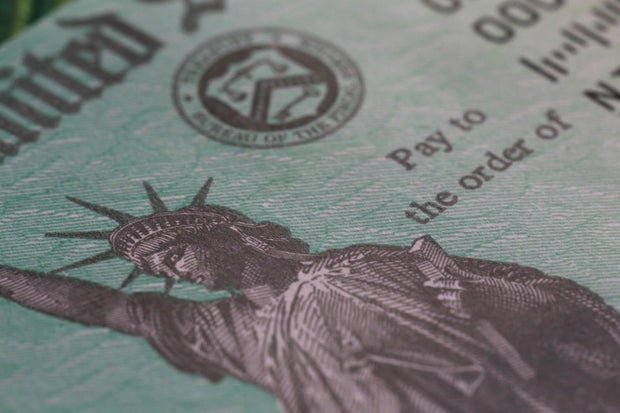 US Treasury federal tax return check 