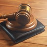 court gavel and wallet on the table 
