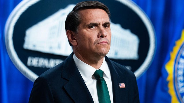 Acting Attorney General Todd Blanche conducts a news conference at the Department of Justice in Washington, D.C., on Monday, April 27, 2026. 