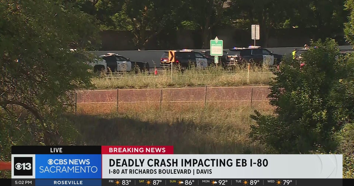 Deadly crash affects traffic on I-80 in Davis - CBS Sacramento