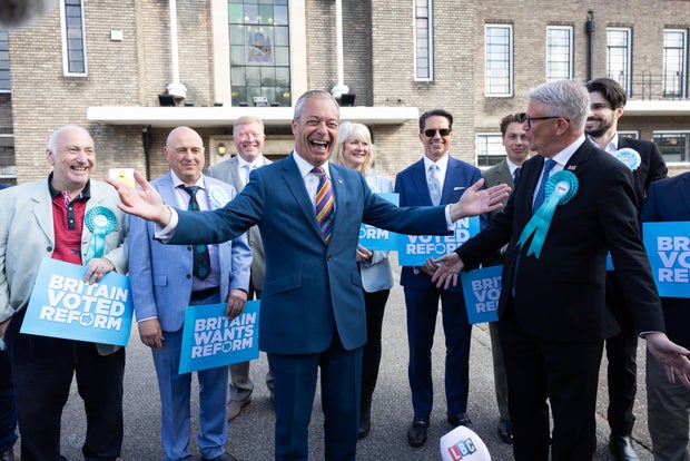 Nigel Farage's Reform UK Racks Up UK Election Gains 