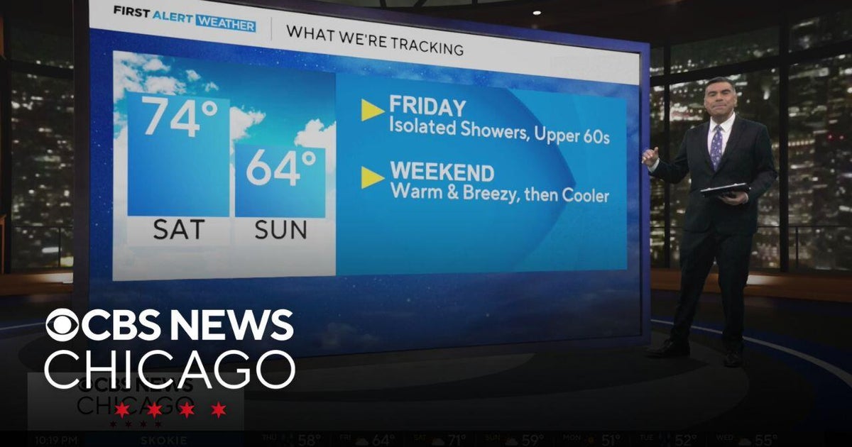Chicago Weather: isolated showers, upper 60s on Friday - CBS Chicago
