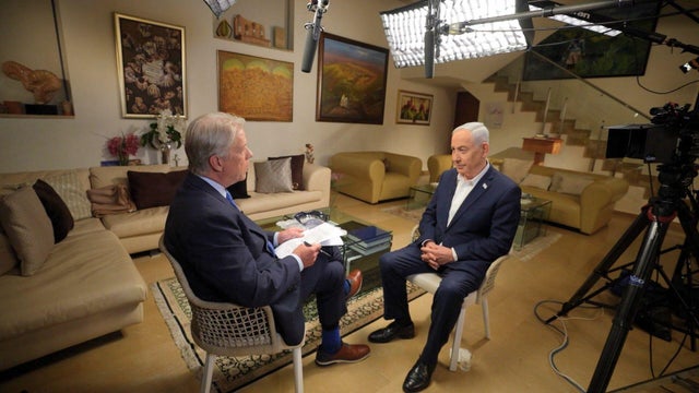 Major Garrett and Israeli Prime Minister Benjamin Netanyahu 