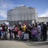 Protesters gather outside U.S. Supreme Court over redistricting case 