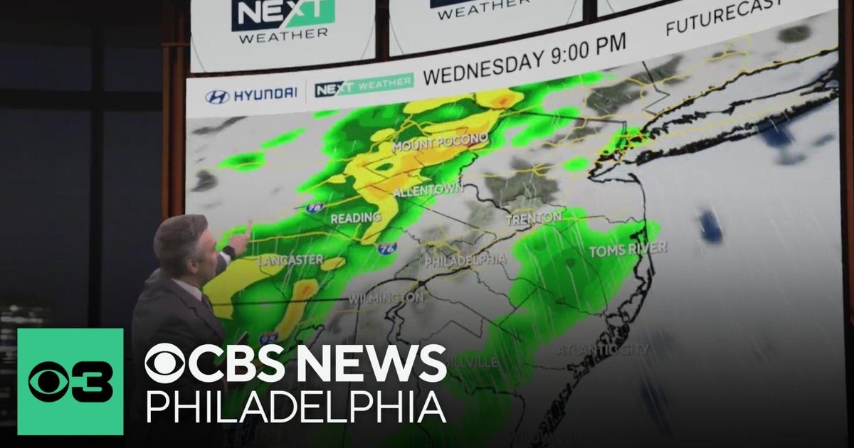 When will rain hit the Philadelphia region Wednesday? - CBS Philadelphia
