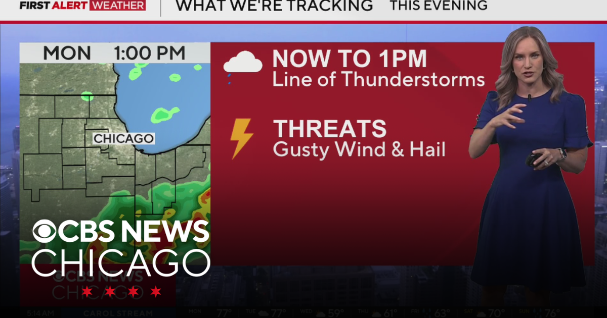 Round of storms coming Monday morning in Chicago - CBS Chicago