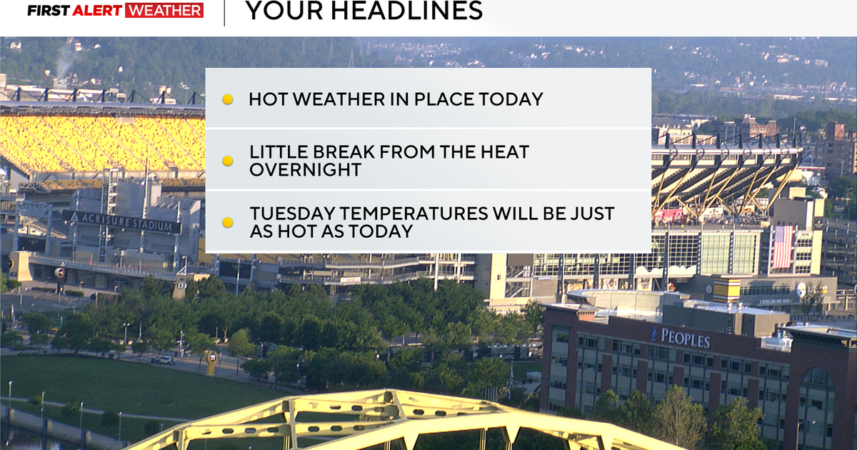Pittsburgh will hit a near-record-high temperature on Monday along with sunny skies