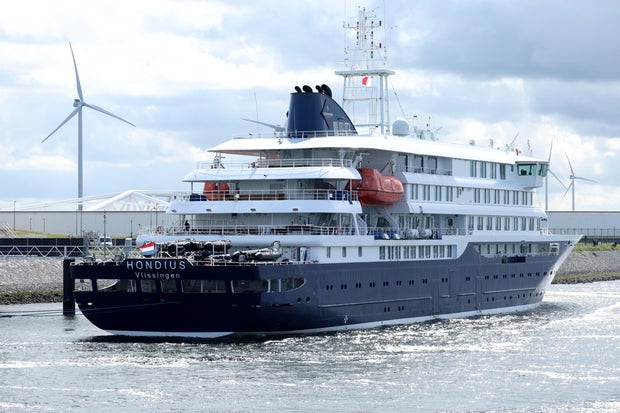 Cruise Ship MV Hondius Arrives In Rotterdam To Be Disinfected Following Hantavirus Outbreak 
