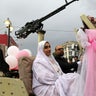 Decorated military vehicles used in Tehran wedding convoy 