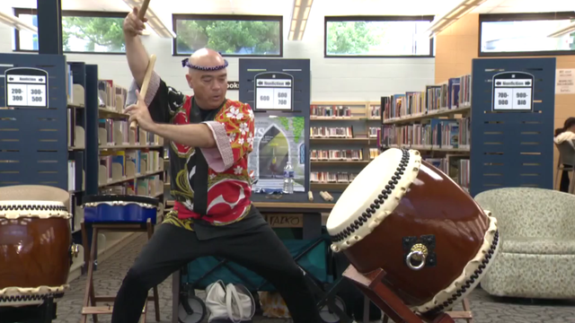 Taiko instructor and performer Mark H. Rooney 