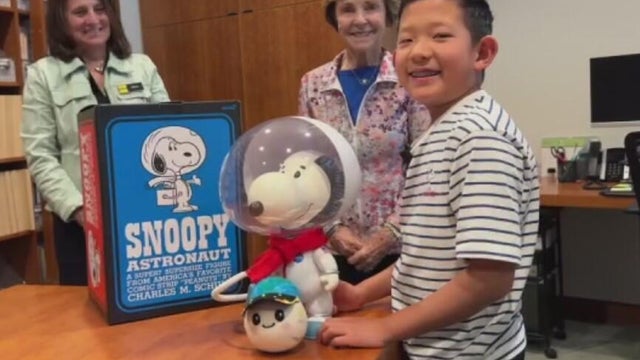 the child who designed a zero-gravity indicator plushie seen with the Artemis I ZGI plushie 