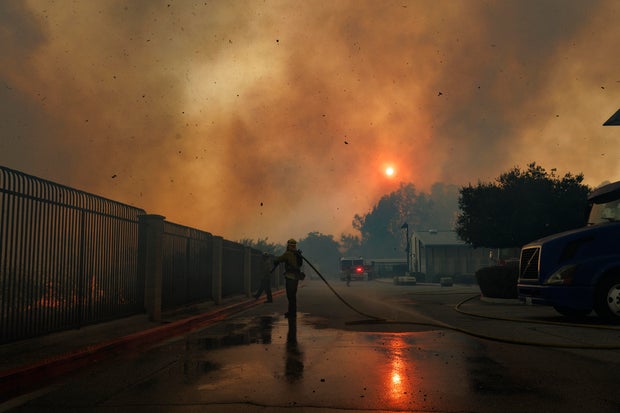 Bain fire in Jurupa Valley, CA.