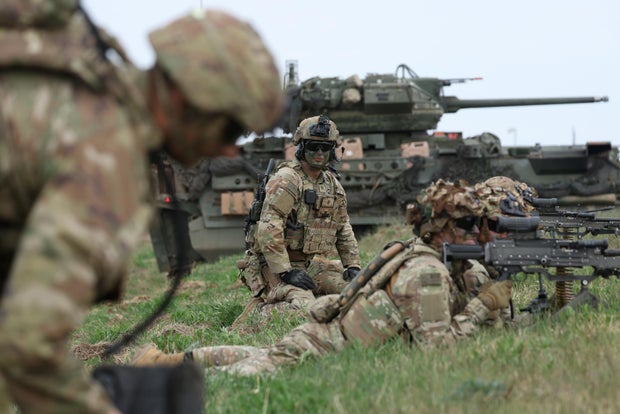 U.S. Army Stryker Brigade Participates In Saber Strike 26 NATO Military Exercises 