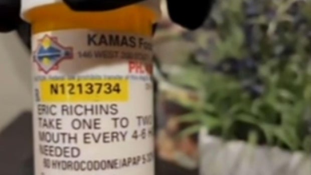 Pill bottle from Eric Richins nightstand