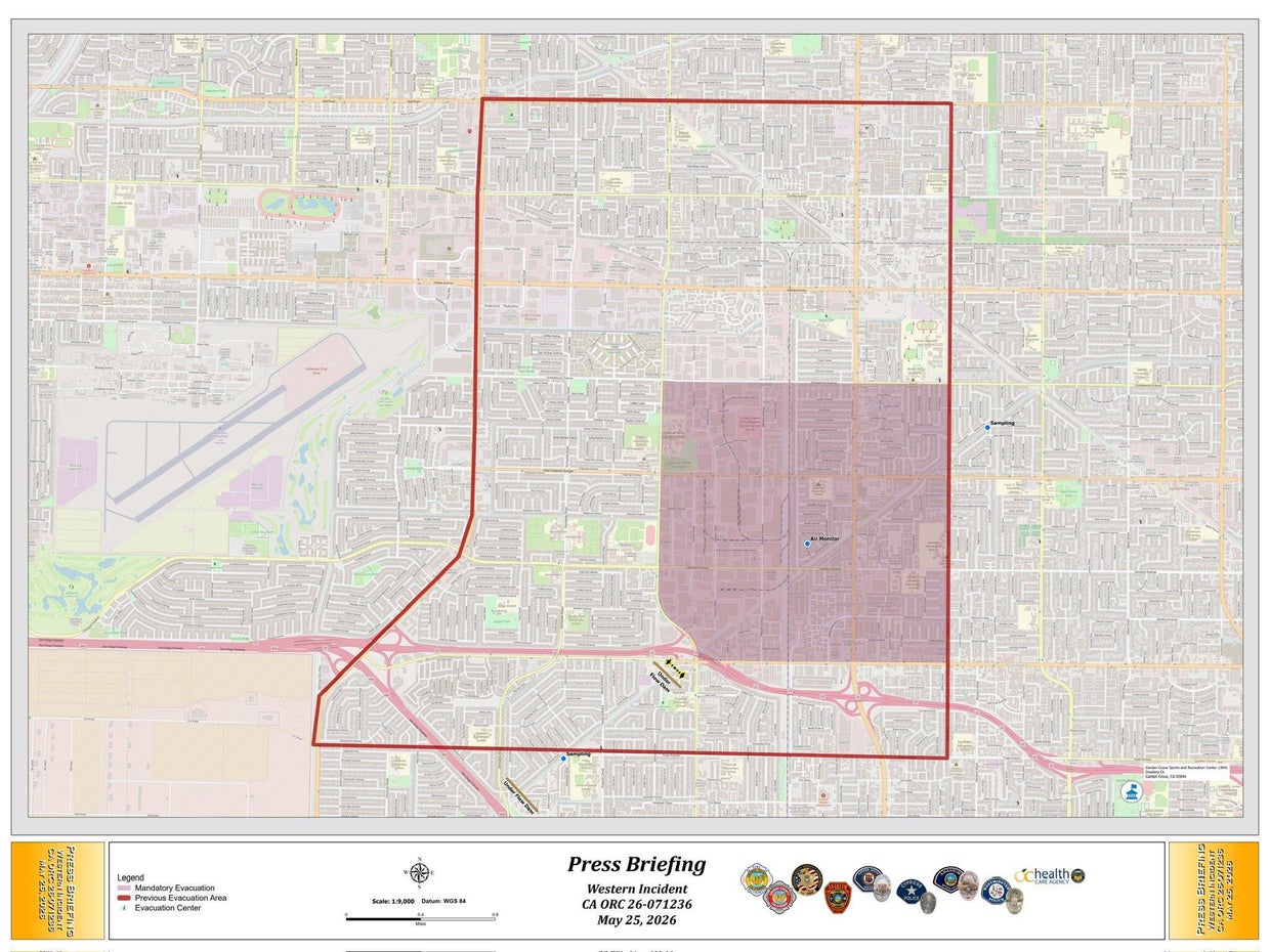 Massive blast ruled out at California chemical leak in Orange County as ...