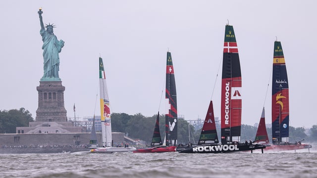 A general view during day two of competition of SailGP New York on June 08, 2025 in New York City. 