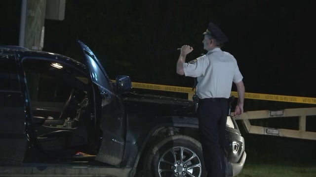 Police car and personnel are at the scene of a shooting in West Fairmount Park 