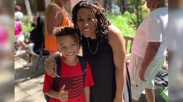 Akhi Butler and his mother, Chiquita Butler 
