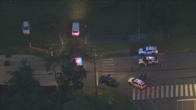 Police car and personnel are at the scene of a shooting in West Fairmount Park 