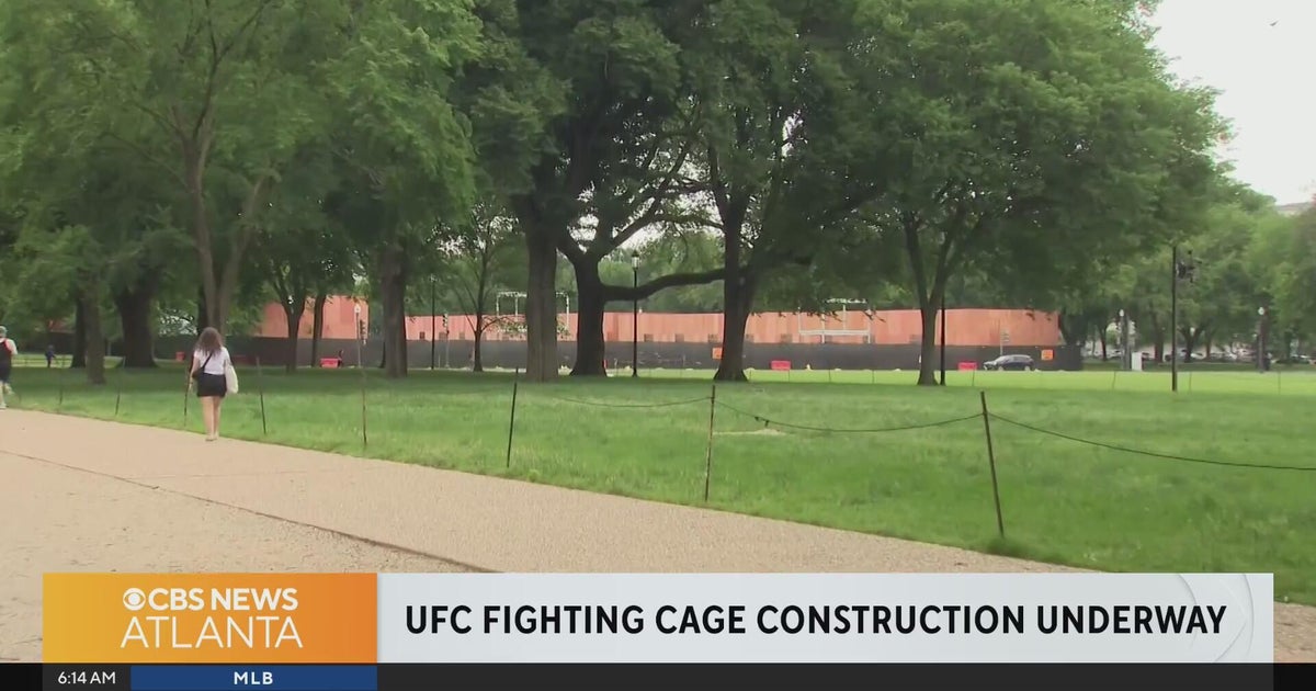 UFC fighting cage construction underway on White House lawn - CBS Atlanta