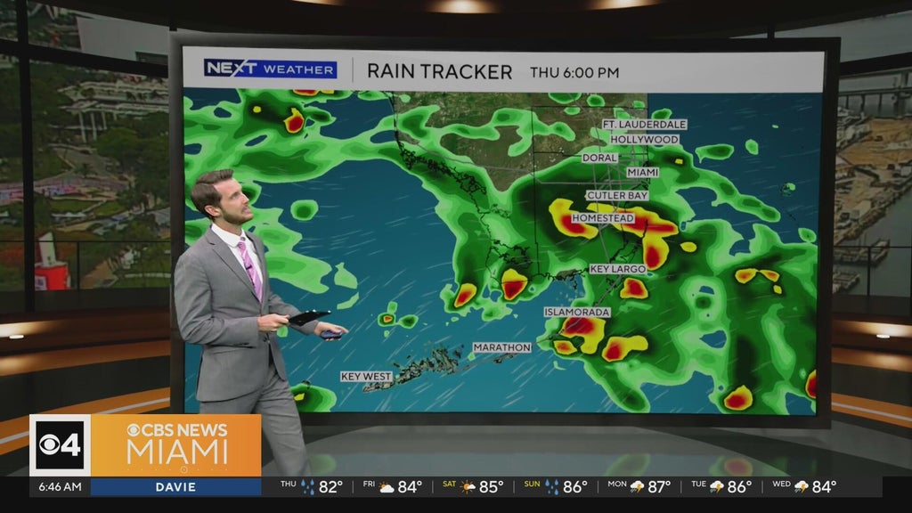 South Florida sees renewed risk of heavy downpours on Thursday ahead of lower weekend rain chances