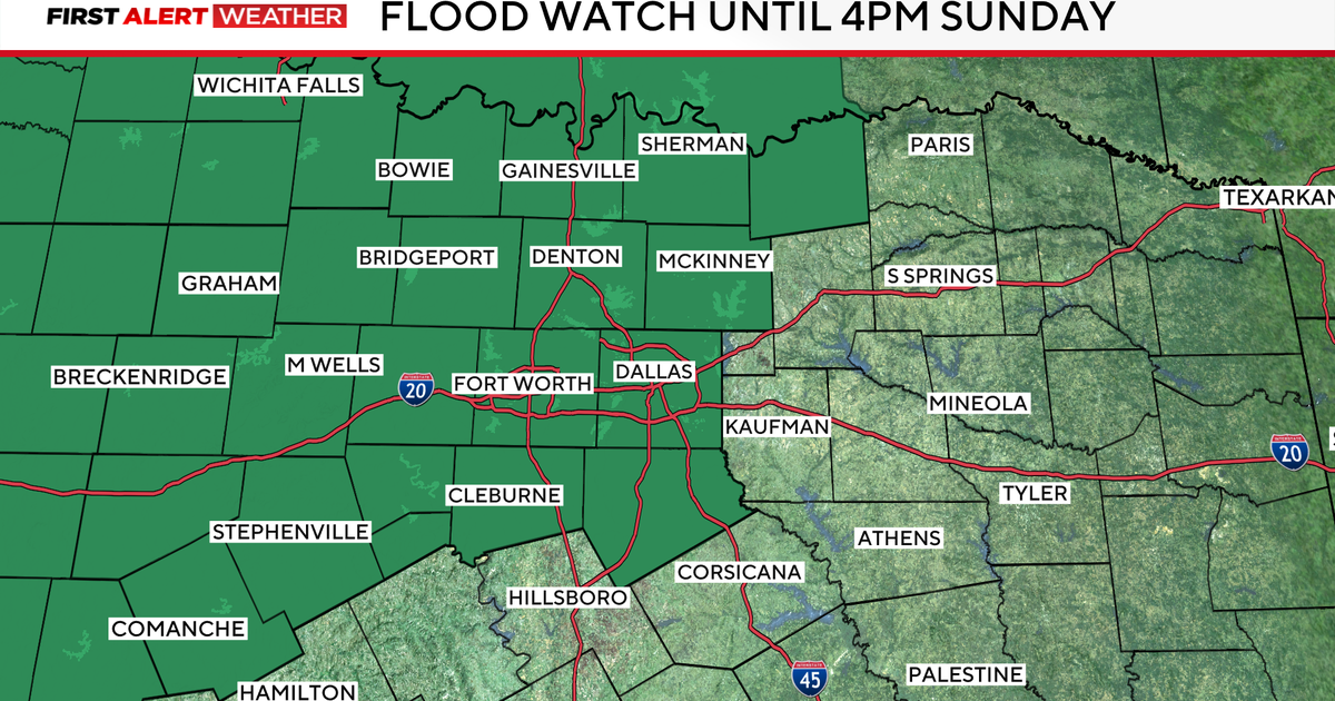 Flood watch in effect as rounds of heavy rain move through North Texas this weekend