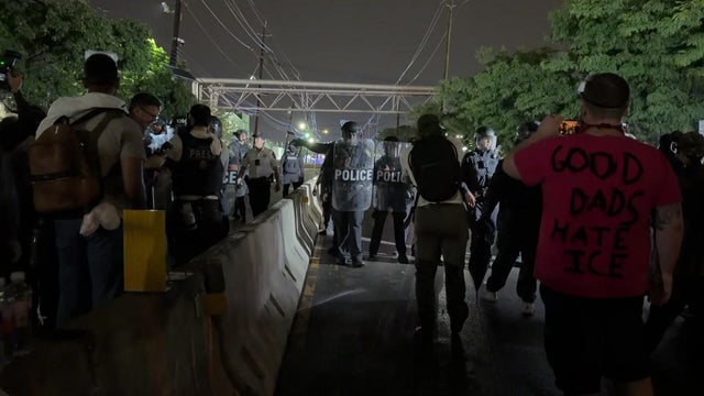 Protesters and officers clash 