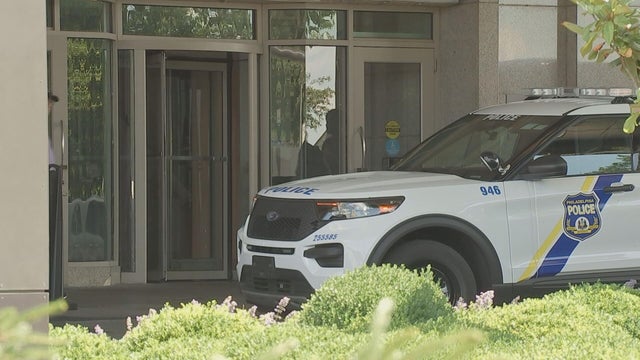 Police car at the Hilton Philadelphia at Penn's Landing 