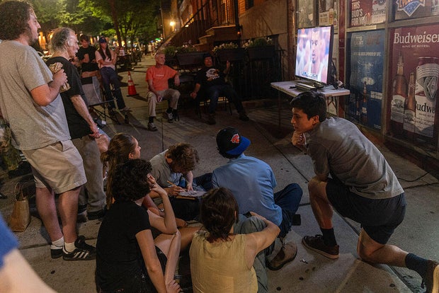 New Yorkers watch Knicks play in game two of the NBA finals