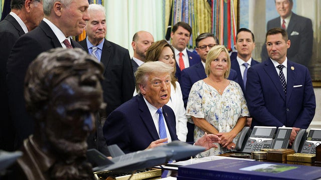 President Trump speaks before signing the Secure America Act in the Oval Office of the White House in Washington, D.C., on June 10, 2026. 