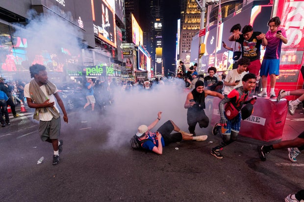 Knicks Fans Gather Around NYC To Watch Game 4 Of The NBA Finals Against The San Antonio Spurs