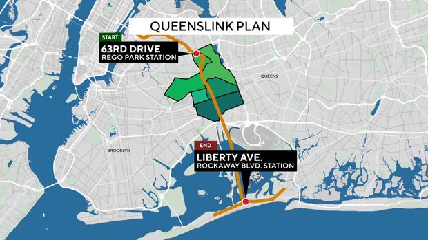 QueensLink map