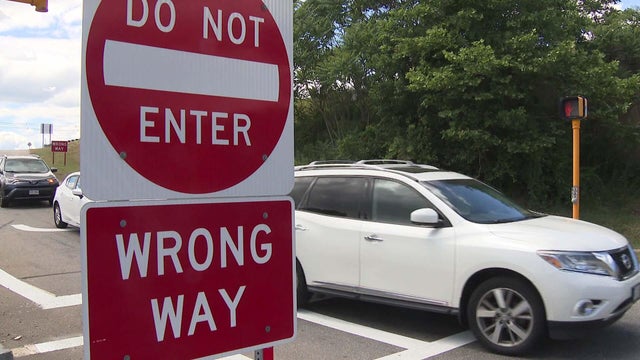 Wrong-way sign 
