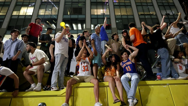 Knicks Fans Gather In NYC To Watch Game 5 Of The NBA Finals Against The San Antonio Spurs 
