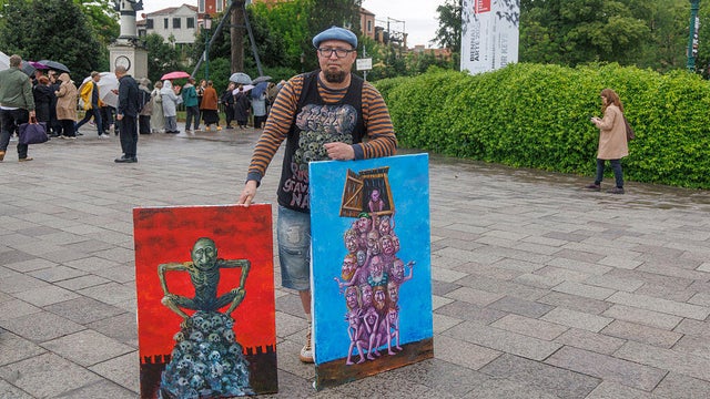 Protesters Demonstrate At Venice Biennale 