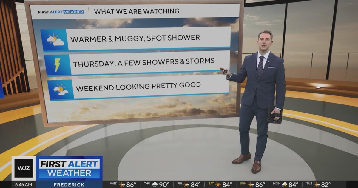Muggy Wednesday in Maryland, rain returns Thursday