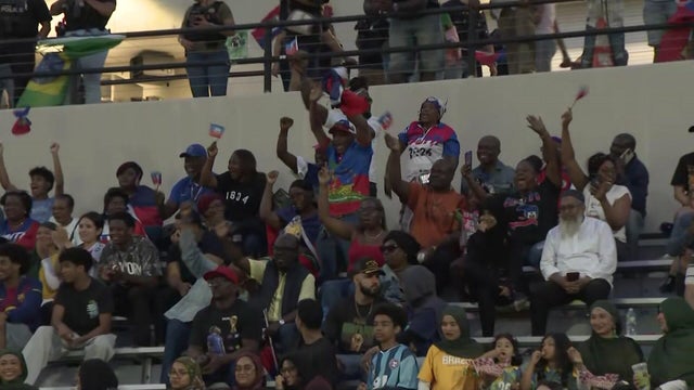 Fans in stands at World Cup watch party 