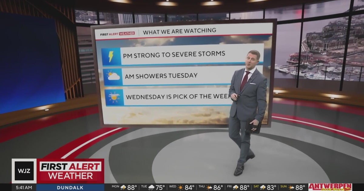 Storms in Maryland late Monday, rain Tuesday morning as well - CBS ...