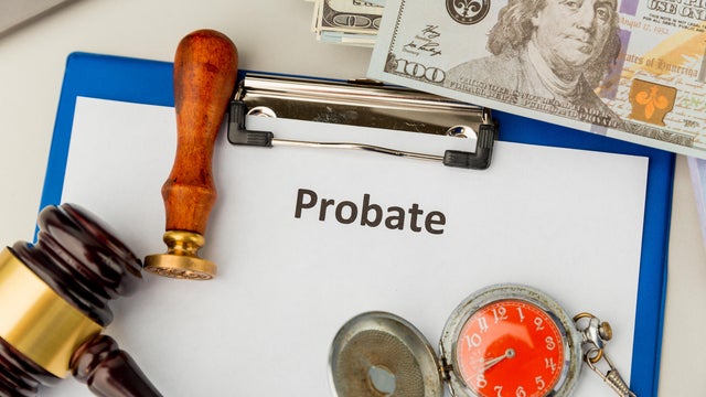 Probate text written on a diary . Testament and last will. 