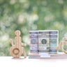 Man on wheelchair and banknotes on natural green background,Save money for prepare in future and handicapped person concept 