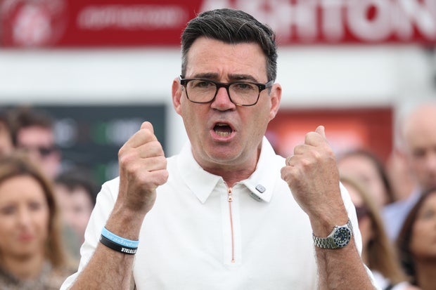 Andy Burnham Speaks In Makerfield After By-Election Victory 