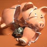 Broken piggy bank 