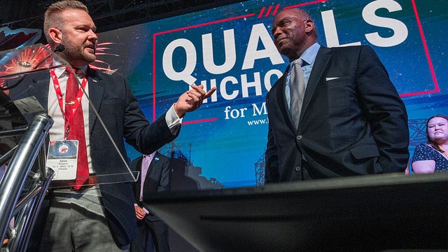Adam Schwarze, Kendall Qualls, Minnesota Republican state convention, Duluth, Minn., May 30, 2026 
