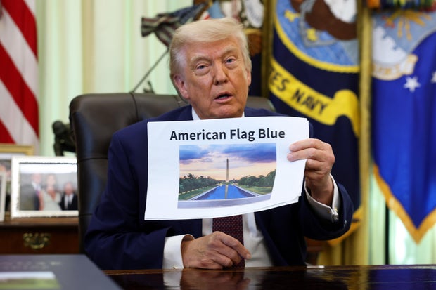President Trump Signs Executive Orders In The Oval Office 